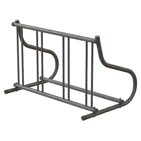 Madrax Bike Rack, 1-Sided, 4-Bike, 48 in., Silver QS-GR114-G