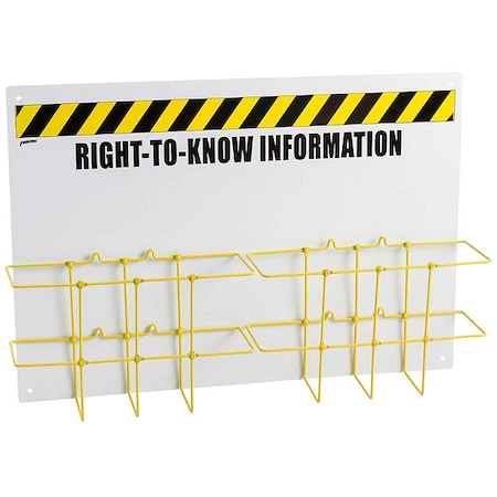 Brady Right to Know Center, Right-To-Know Information, Polyethylene, 29 in W, 20 in H RK772E
