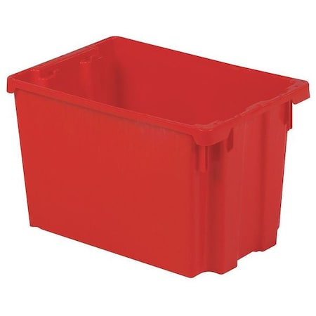Lewisbins Hang & Stack Storage Bin, Plastic, Red, 12 1/8 in H, 13 in W, 19 1/2 in L SN2013-12 RED