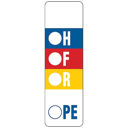 Brady Square HMIG Reactivity Label 2-7/8"H x 7/8"W, Multicolor, Pk500 577LS