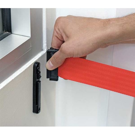 Tensabarrier Wall Mount Receiver, Black 898CLIP