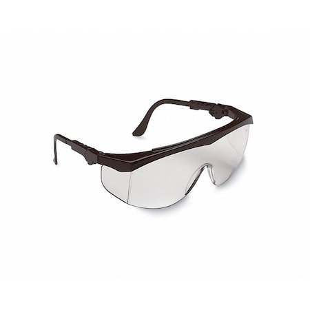 Mcr Safety Tomahawk(R), Safety Glasses, Anti-Fog, Scratch Resistant, Clear Lens, Black Frame TK110AF