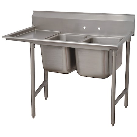 Advance Tabco Floor Mount Scullery Sink, Stainless Steel Bowl Size 16" x 20" 9-2-36-24R
