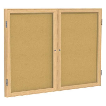 Ghent Enclosed Cork Bulletin Board 36x48", 1 Door PW23648K