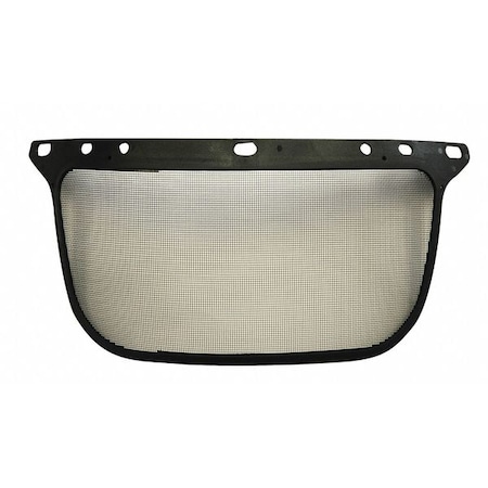 Tasco Screen Faceshield Visor, Black Visor, 6 1/2 in Height, Uncoated Lens, Black 101-04000