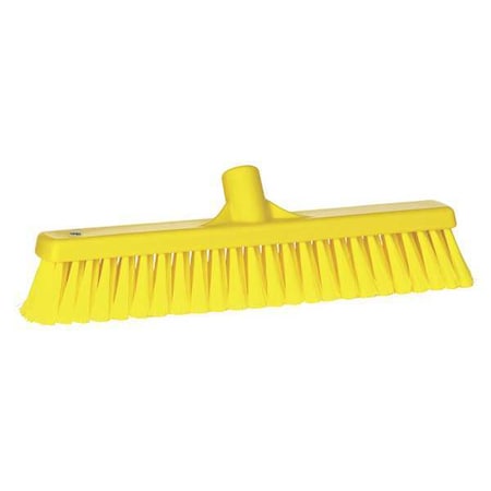 Remco 2 x 16 in Sweep Face Broom Head, Soft, Synthetic, Yellow 31786