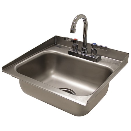 Zoro Select Drop-In Sink, Drop-In Mount, 2 Hole, 10" x 14", Stainless steel DI-1-30