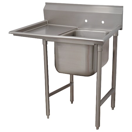 Advance Tabco Scullery Sink 24 in x 24 in, 1, 2, Floor Mount, 18 ga. 304 Stainless Steel 9-41-24-24L