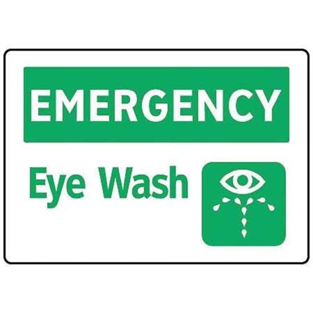 Electromark Eye Wash Pict, Aluminum, 7 in x 10 in, Surface Y623712