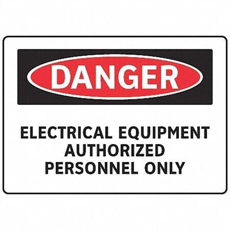 Electromark Danger Sign, 7 in Height, 10 in Width, Aluminum, English S146FA