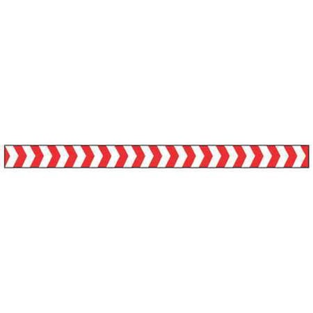 Zoro Select Barricade Tape, No Legend, Red/White, 2 in Wide x 180 ft Length, Vinyl, 4 mil 2 IN W X 60
