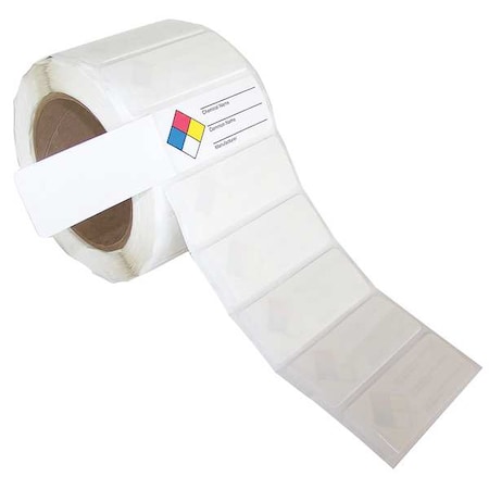 Badger Tag & Label Label, Chemical Name_Common Name_Manufacturer_, Paper, 2 7/8 in W, 1 1/8 in H, PK500 11726