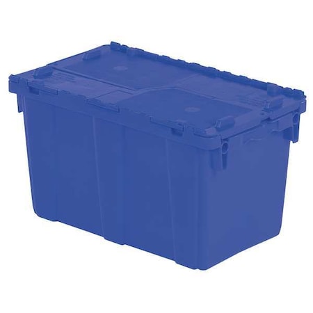 Orbis Attached Lid Container, 11.96 gal Volume Cap., 22 1/4 in L, 13 in W, 12 3/4 in H, Blue FP151 Blue