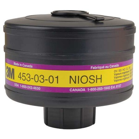 3M Combination Cartridge/Filter, Breathe Easy, Magenta, Yellow 453-03-01R06