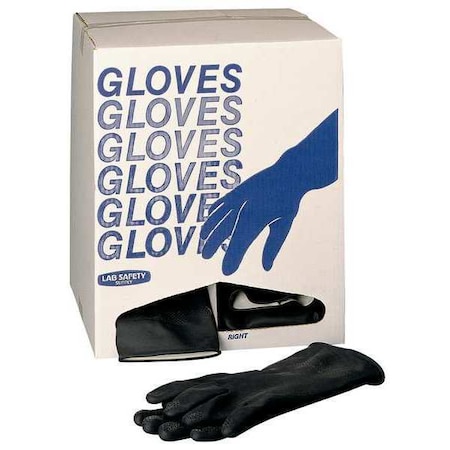 Lab Safety Supply Disp.Gloves, Neoprene, XL, Black, PR, PK100 8RE16