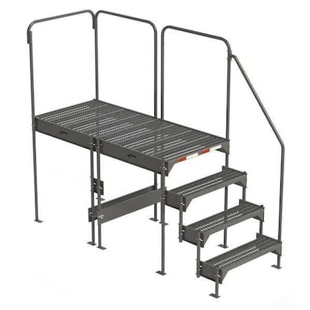 Zoro Select Work Platform, 45 in H, 36 in W, 77 in D, Steel, 500 lb Load Capacity CW7-45-4-6