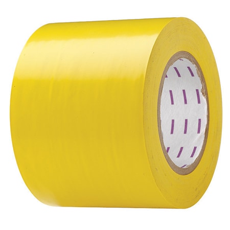 ZORO SELECT Hazard Marking Tape, Roll, 4In W, 180 ft. L 8A858