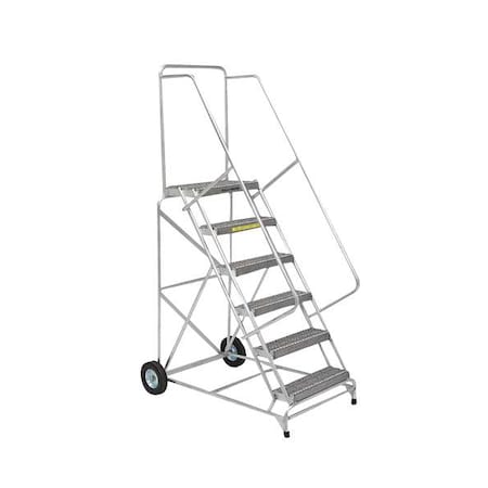 Ballymore 103 in H Aluminum Wheelbarrow Ladder, 7 Steps, 300 lb Load Capacity ALWB7G