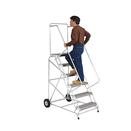 Ballymore 103 in H Aluminum Wheelbarrow Ladder, 7 Steps, 300 lb Load Capacity ALWB7