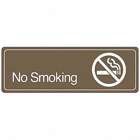 Reinke Enterprises No Smoking, 9 in W x 3 in H, Plastic 26143