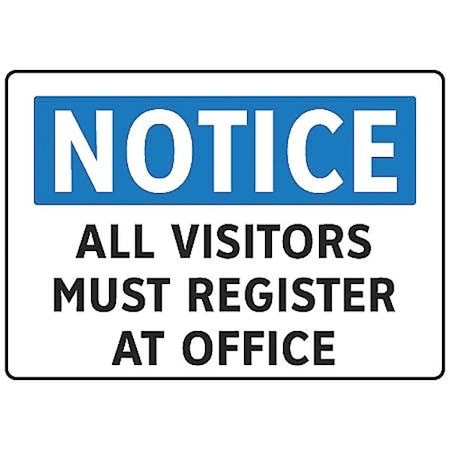 Electromark Notice Security Sign, 7 in Height, 10 in Width, Aluminum, English S190FA