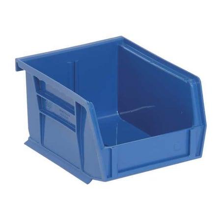 QUANTUM STORAGE SYSTEMS 10 lb Hang & Stack Storage Bin, Polypropylene, 4 1/8 in W, 3 in H, Blue, 5 3/8 in L QUS210BL