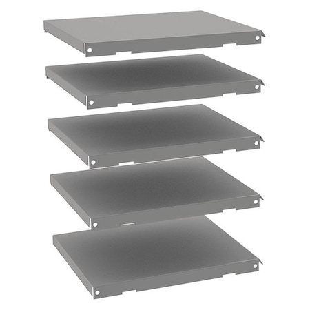Tennsco Shelves, Letter Size, Gray, PK5 4005 MED GREY
