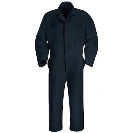 Vf Workwear CT10 Coverall, Cotton/Polyester, 7.25 oz Fabric Weight, 30 in Inseam, Navy, 36 Regular CT10NV RG 36