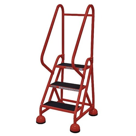 Cotterman 57 in H Steel Rolling Ladder, 3 Steps, 450 lb Load Capacity ST-301 A2 C6 P5