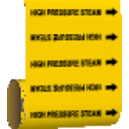 Brady Pipe Marker, High Pressure Steam, Yel, 41519 41519