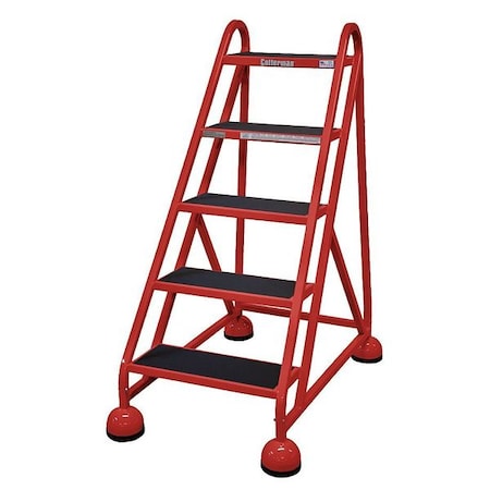 Cotterman 49 in H Steel Rolling Ladder, 5 Steps, 450 lb Load Capacity ST-500 A2 C6 P5