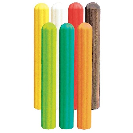 Zoro Select Post Sleeve, 8 In Dia., 72 In H, Yellow 173872