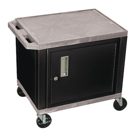 Zoro Select Audio-Visual Cart, 150 lb., Gray, 18 In. L WT26GYC2E