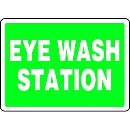 Accuform Eye Wash Station, 10" W x 7" H, Rectangle, Vinyl, MFSD987VS MFSD987VS
