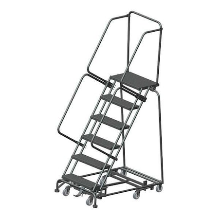 Ballymore 93 in H Steel Rolling Ladder, 6 Steps, 450 lb Load Capacity WA-AD-063214P