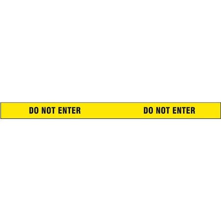 Zoro Select Barricade Tape, Do Not Enter, Yellow, 2 in Wide x 180 ft Length, Vinyl, 4 mil 2 X 60 YD.  4 MIL