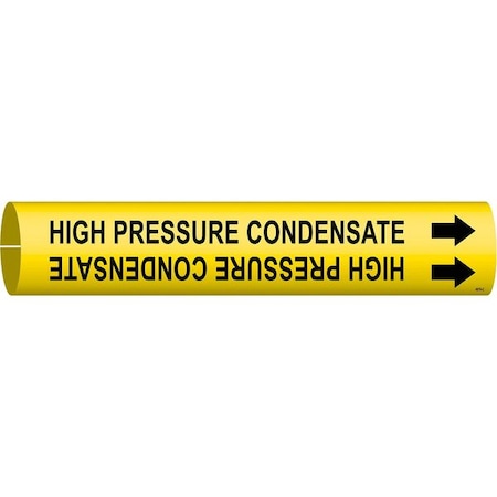 Brady Pipe Marker, High Pressure Condensate, Yel, 4076-C 4076-C