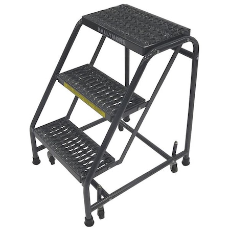 Ballymore 28 1/2 in H Steel Rolling Ladder, 3 Steps, 450 lb Load Capacity 318GSU