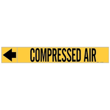 Brady Pipe Marker, Compressed Air, 1 In.H, 20416 20416