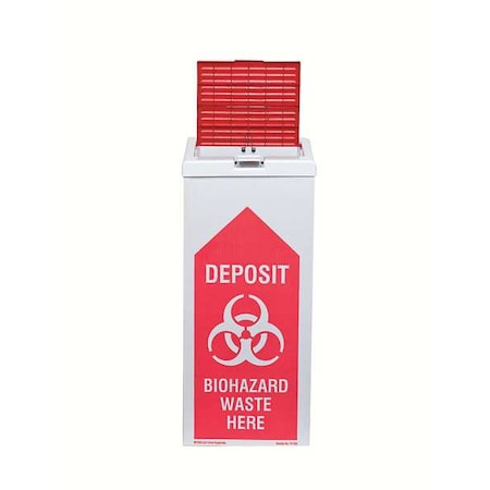 Zoro Select Biohazard Burn Box, 27 In. H, PK6 17-788