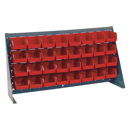 Quantum Storage Systems Steel Louvered Bench Rack, 1/4 in D x 20 in H x 36 in W, Gray QBR-3619-210-32RD