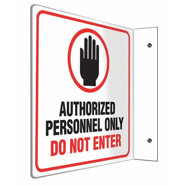 Accuform English Restricted Access Sign, 8" H PSP231