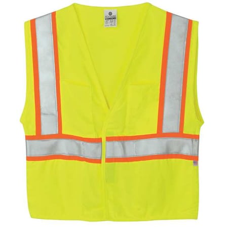 Kishigo XL Class 2 Flame Resistant High Visibility Vest, Lime F306/XL