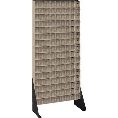 Quantum Storage Systems 14 Gauge Steel Single Sided Tip Out Bin Rack, 23 5/8 in W x 52 in H x Ivory QFS148-309IV