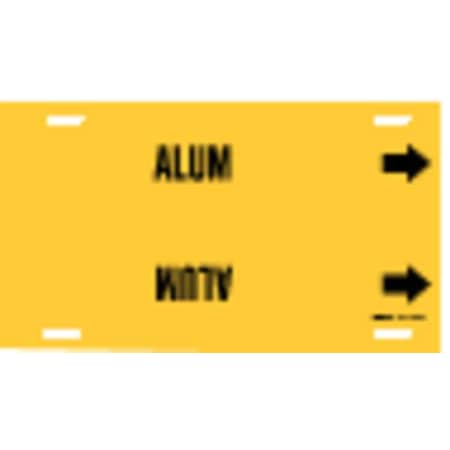 Brady Pipe Marker, Alum, Yellow, 6 to 7-7/8 In 4004-F