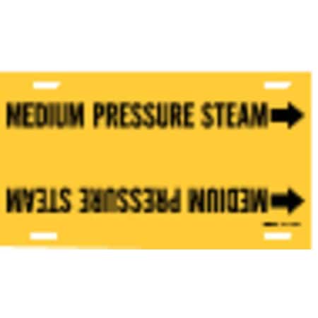 Brady Pipe Mrkr, Medium Pressure Steam, 6to7-7/8 4095-F