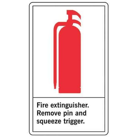 Accuform Label, 5 in Height, 3 1/2 in Width, Vinyl, Vertical Rectangle, English LFXG500VSP