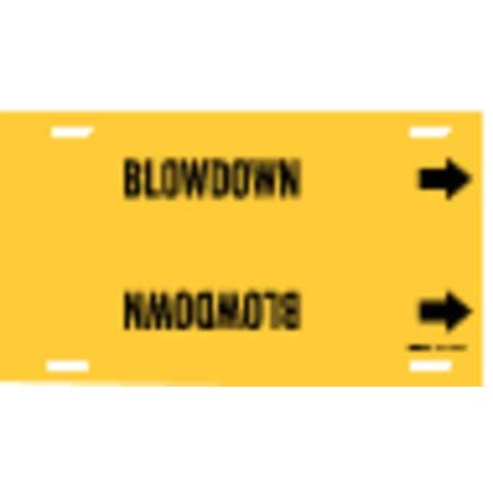 Brady Pipe Marker, Blowdown, Yel, 8 to 9-7/8 In 4014-G