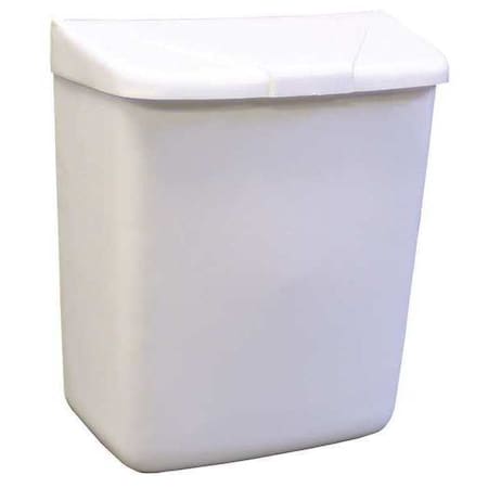 HOSPECO Sanitary Napkin Receptacle, White 250-201W