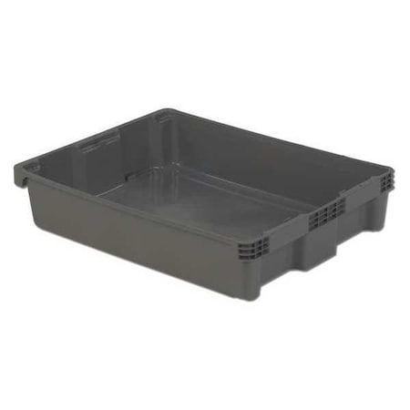 Lewisbins Hang & Stack Storage Bin, Plastic, Gray, 6 1/8 in H, 22 1/2 in W, 29 5/8 in L SN3022-6 GREY